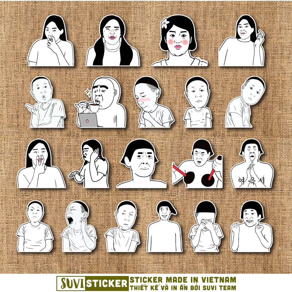 Combo 20 Sticker Cô Gái chống nước sticker dán laptop, điện thoại, đàn guitar, mũ bảo hiểm, vali. B20-04