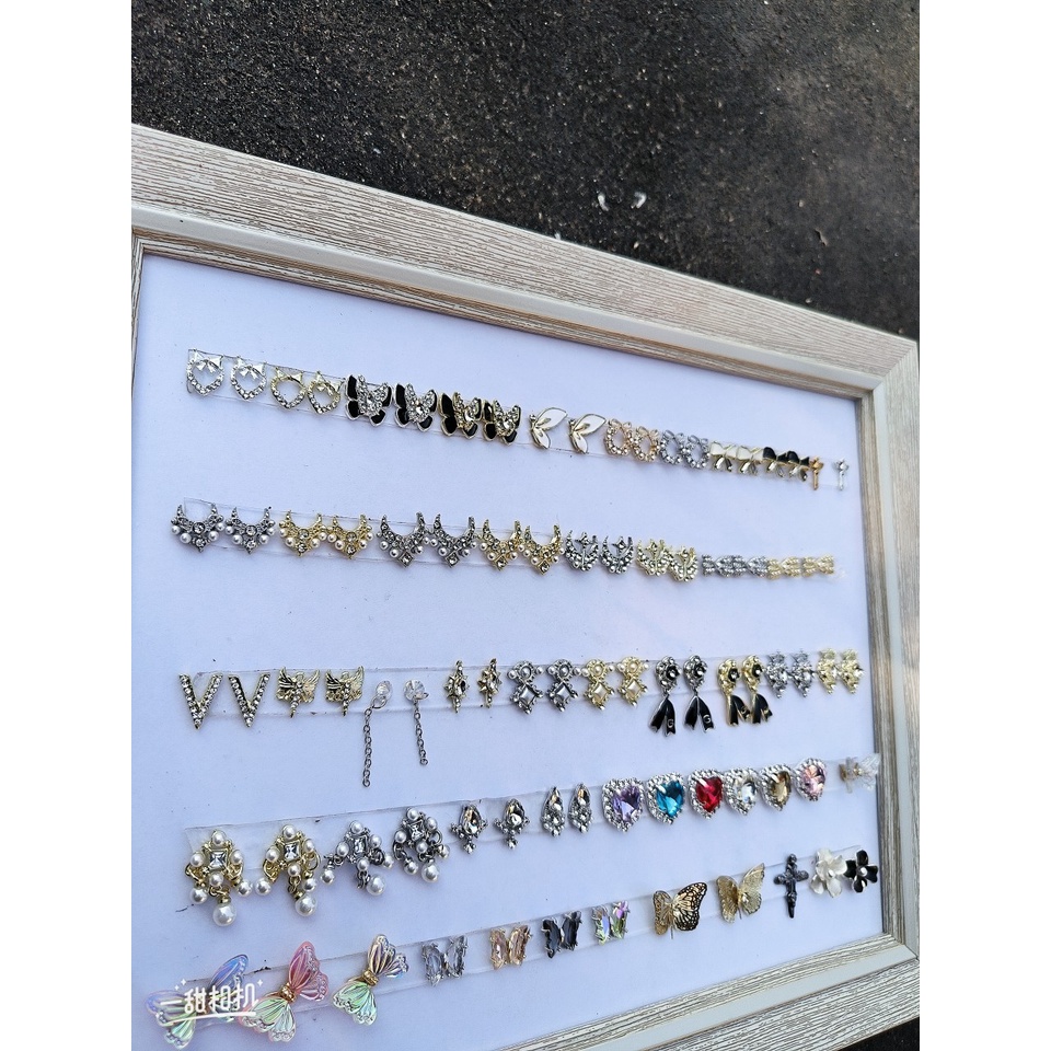 Charm nail 50 mẫu hợp kim  gắn trang trí móng tay chọn lẻ