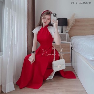 V115 Áo Dài Khoá Dọc Cho Con Ti