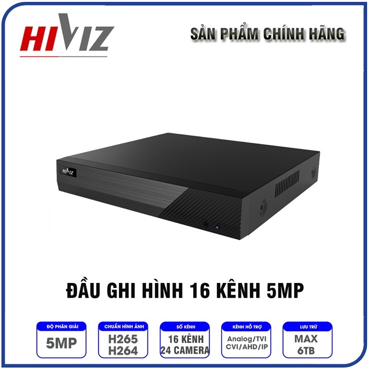 Đầu ghi hình Hiviz Pro 16 Kênh | 8 Kênh | 4 kênh 5.0MP, 2.0MP hỗ trợ 5 in 1, Hỗ trợ camera analog 2mp, 3mp, 5mp