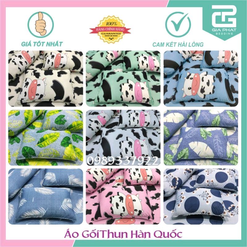 Áo gối 50x70cm Thun Lạnh Hàn Quốc ( được chọn mẫu )