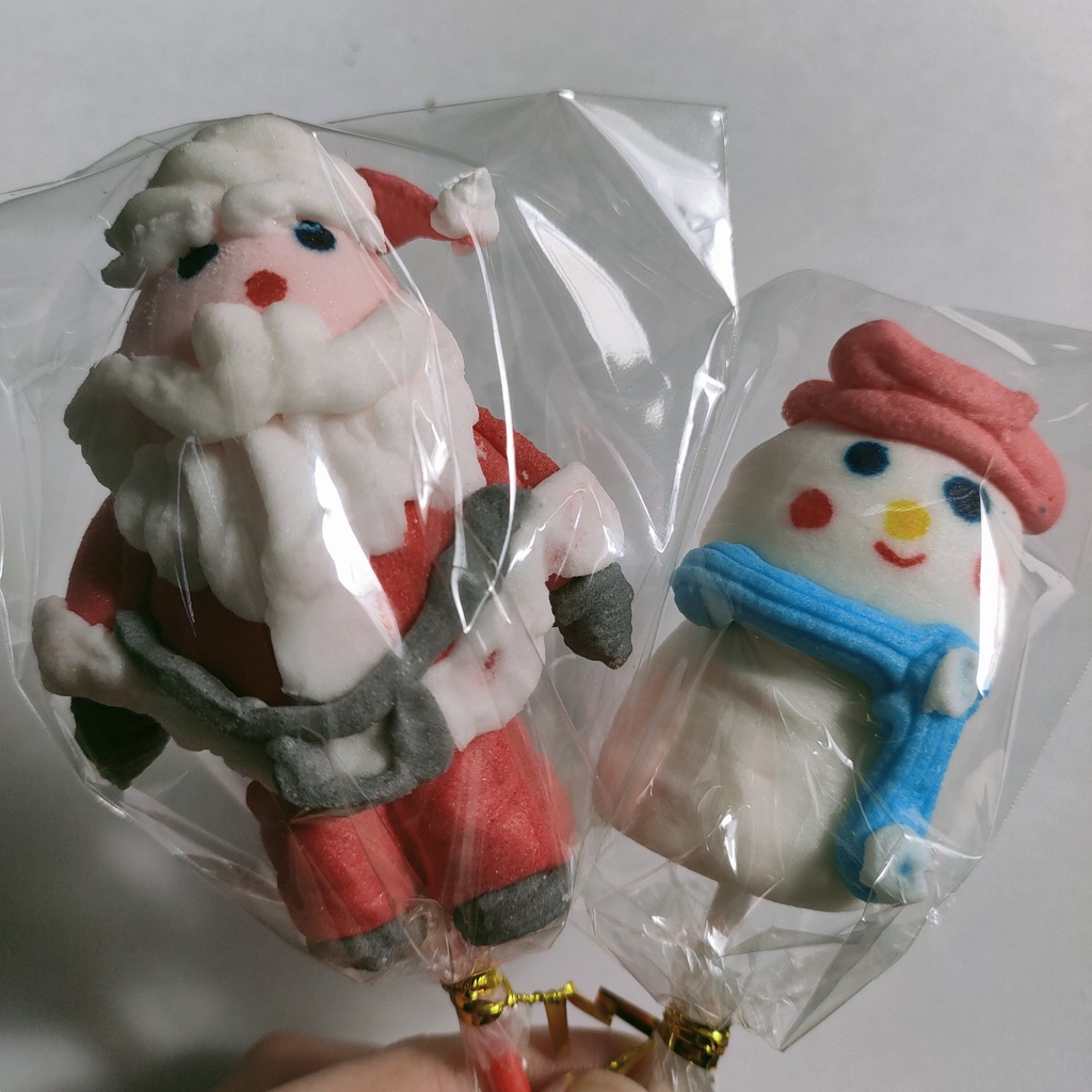 Kẹo que Hạnh Phúc, Quà tặng Handmade, kẹo theo mẫu, thủ công, nghệ thuật hình ông già noel, người tuyết