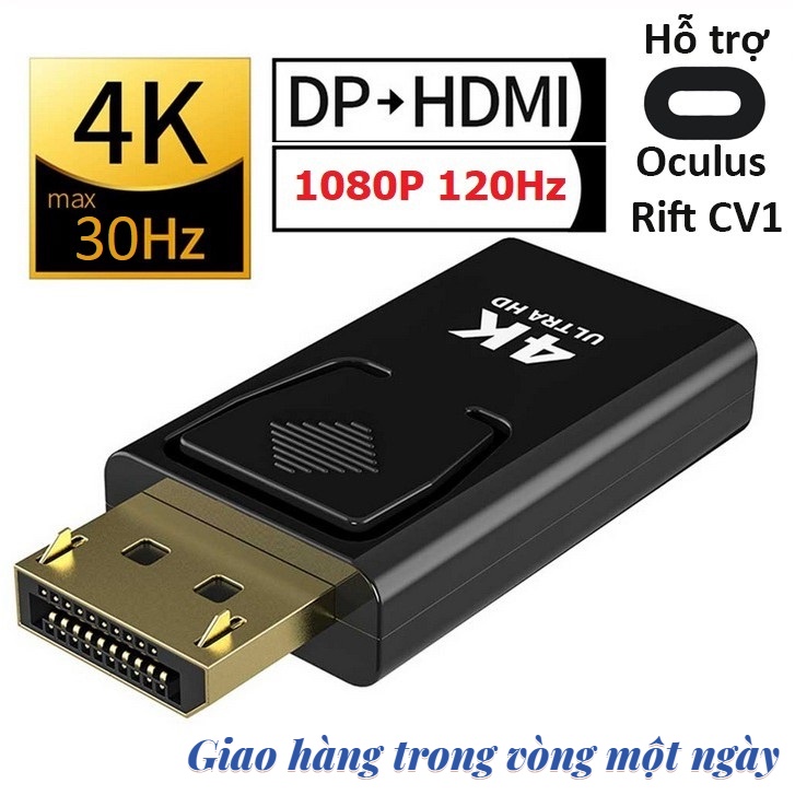 4KBộ Chuyển Đổi Vention Cho Máy Tính Xách Tay HDTV Từ Đầu Cắm Sang Lỗ Cắm/DP Sang HDMI 1080P 60Hz HDMI Mạ Vàng