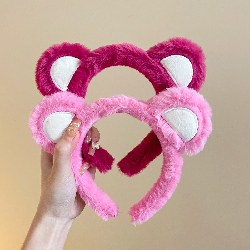 Băng đô cài tóc rửa mặt Vải Bông Họa Tiết Hoạt Hình Vui Nhộn Đáng Yêu Dành Cho Nữ