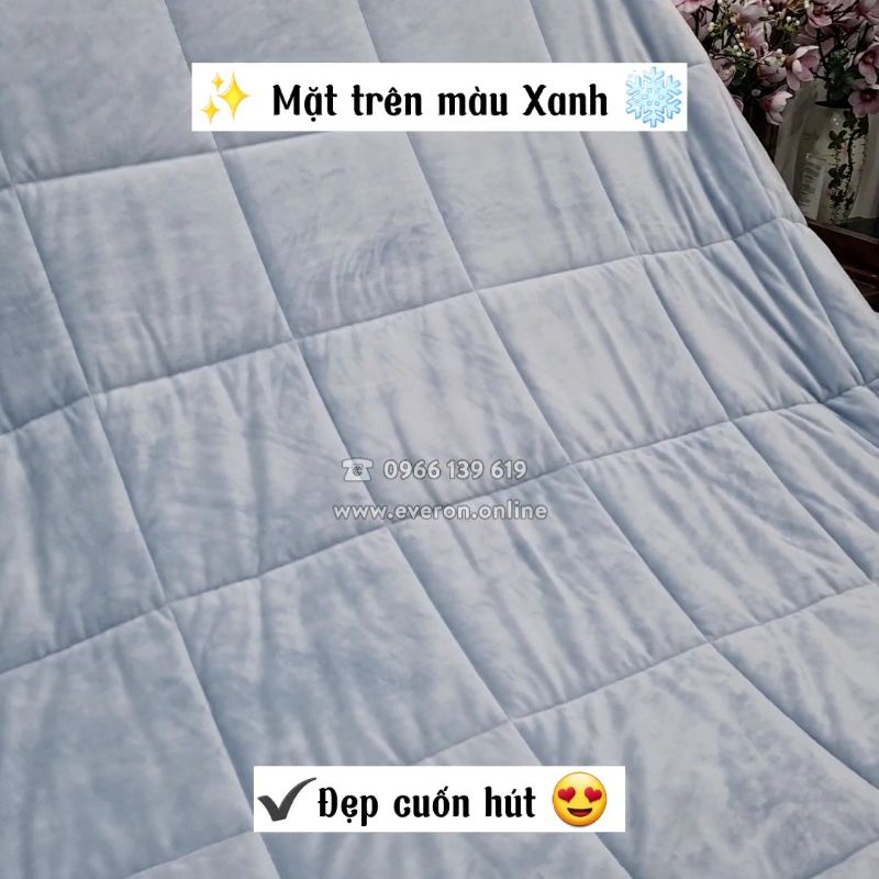 Chăn băng lông Everon bông nỉ nhung siêu nhẹ, làm ấm nhanh giữ nhiệt tốt
