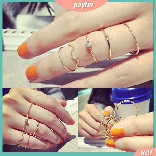 (PTM) Set 5 nhẫn đeo khớp ngón tay thời trang