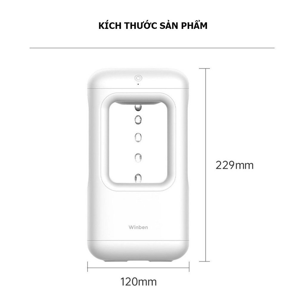 Máy phun sương Xiaomi Youpin Winben máy phun sương tạo ẩm 500ML không trọng lực tích hợp đèn ngủ