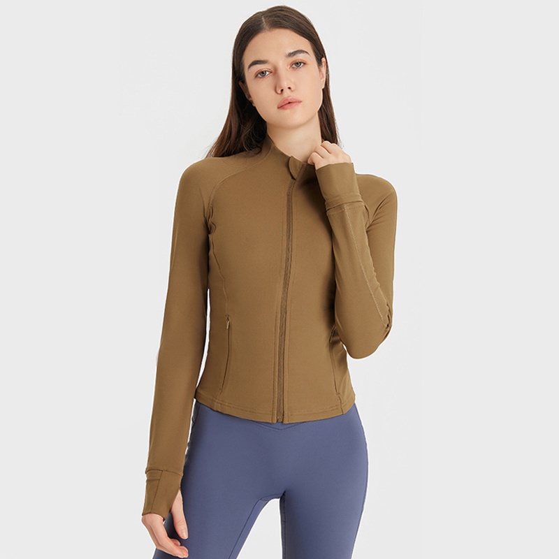 Lululemon Áo Khoác Thể Thao Yoga Thiết Kế Túi Bên Hông Dài Tay Thoáng Khí DS211