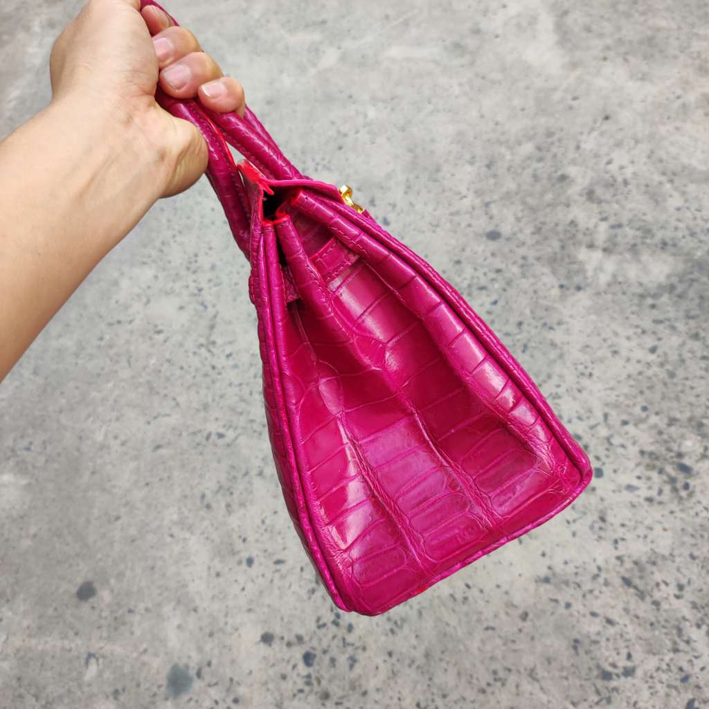 Túi xách NỮ da cá sấu phiên bản thủ công Size lớn 30cm lịch lãm!