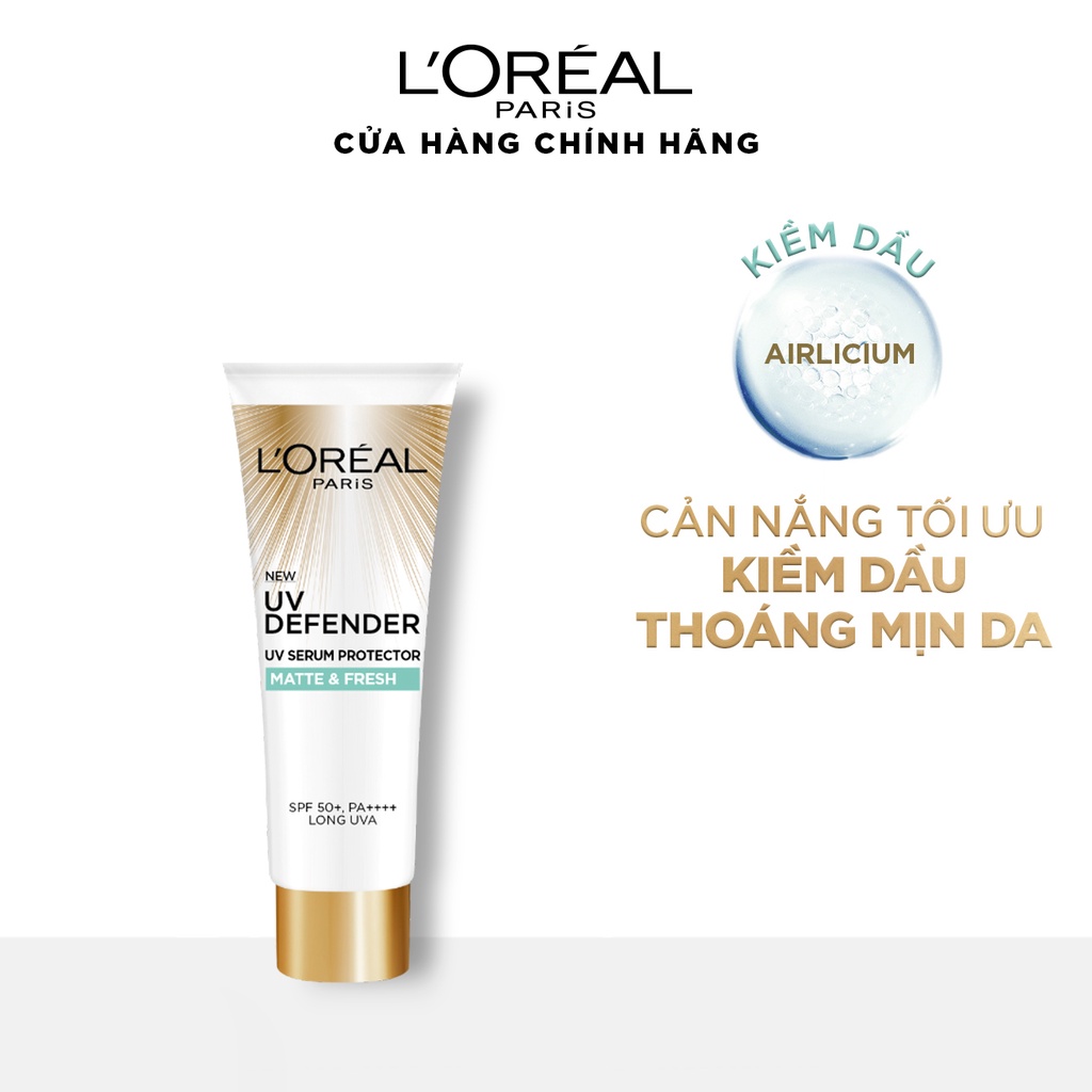 [Quà tặng không bán] Kem chống nắng Mịn Nhẹ Bảo vệ da L’Oreal Paris UV Defender matte & fresh 15ml