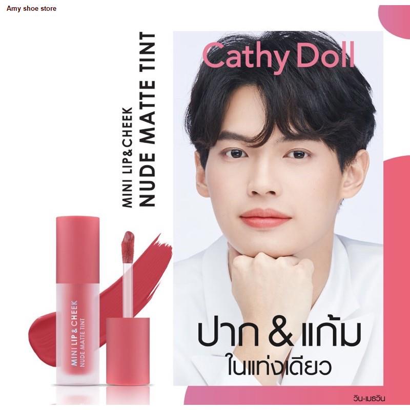 Son kem và má hồng siêu lì CATHY DOLL MAKEUP  MINI LIP&CHEEK NUDE MATTE TINT 2.1g