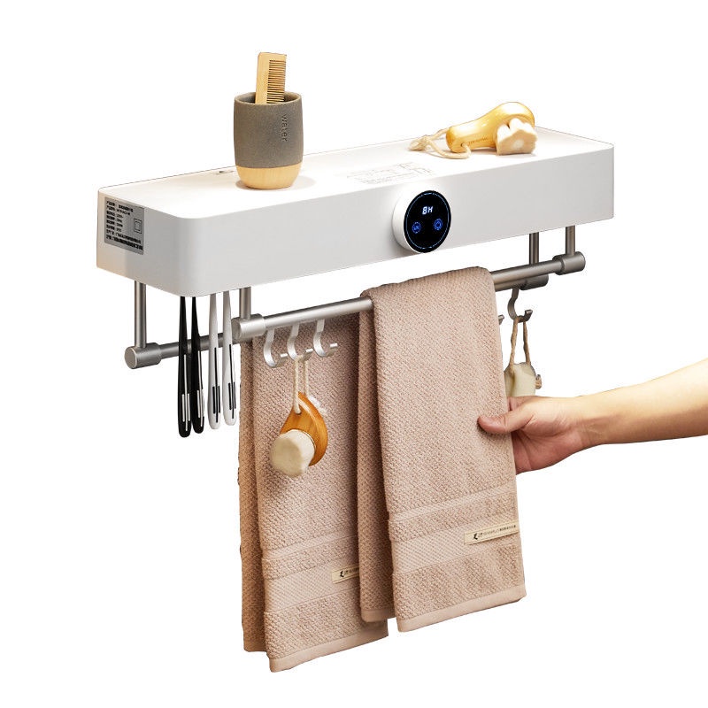 Double-Pole Electric Towel Rack Bathroom Bathroom Household Punch-Free Bath Towel Sản phẩm mới chất 