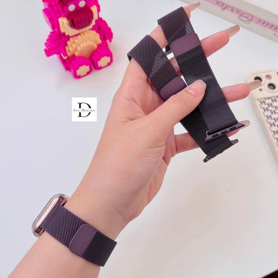 Dây thép không ghỉ milan màu TÍM PURPLE dành cho đồng hồ thông minh