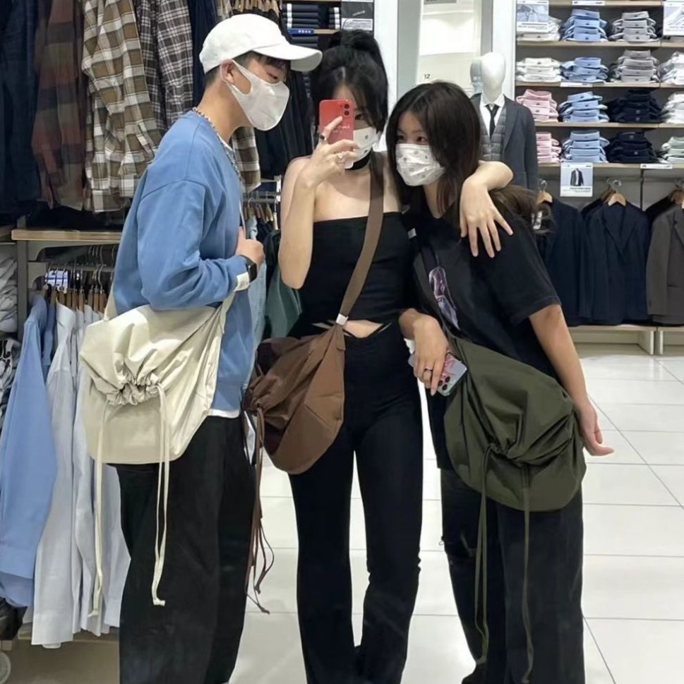 Túi Xách Dây Rút Chất Liệu nylon Thời Trang Cho Nam Nữ