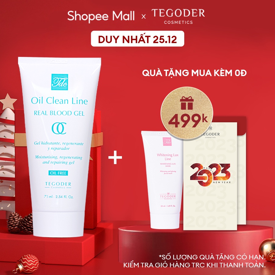 Kem dưỡng làm dịu da giảm mụn tức thì Tegoder Real Blood Gel 75 ml mã 9328