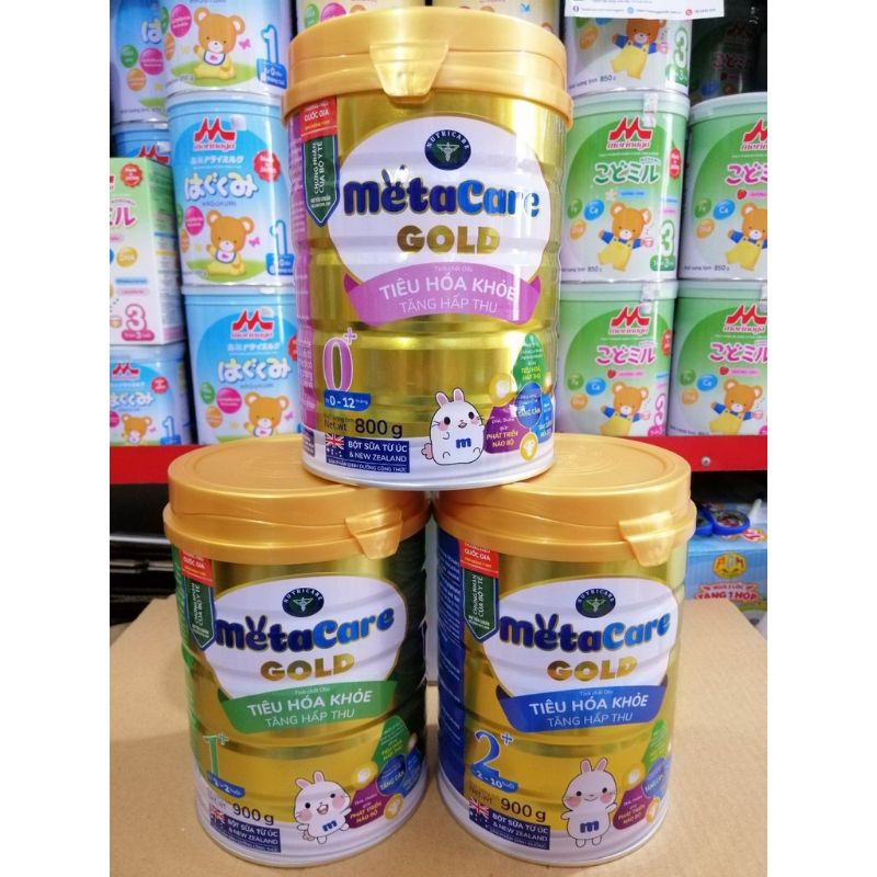 Metacare gold số 1+. 2+ 900g ( mẫu mới )