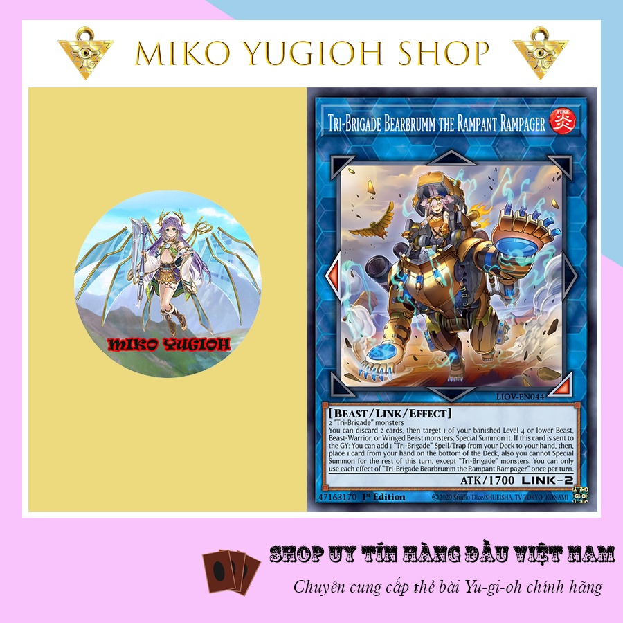 Thẻ Bài Yugioh Chính Hãng Tiếng Anh Tri-Brigade Bearbrumm the Rampant Rampager - MP22-EN085
