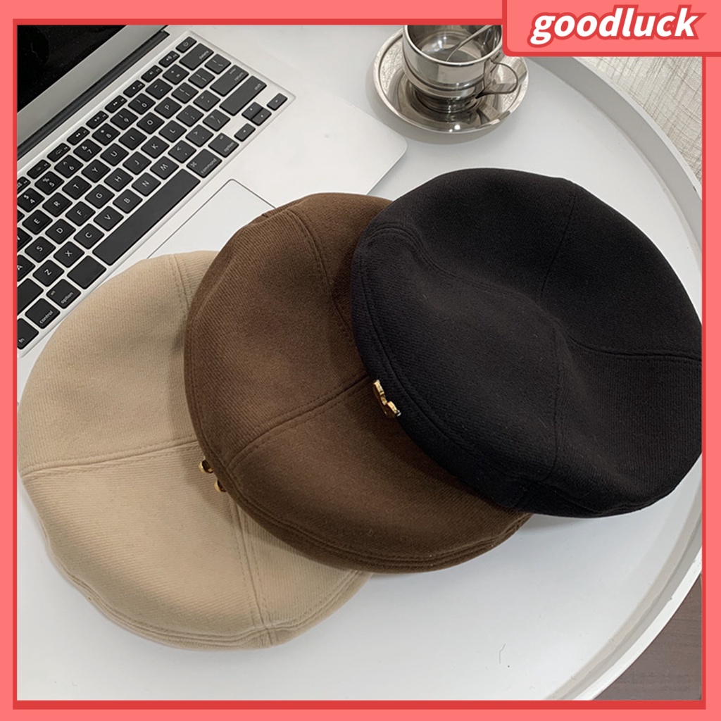 Chúc may mắn| Mũ Nồi Da Chạm Khắc Trái Tim Kim Loại Phong Cách Retro Cho Nữ