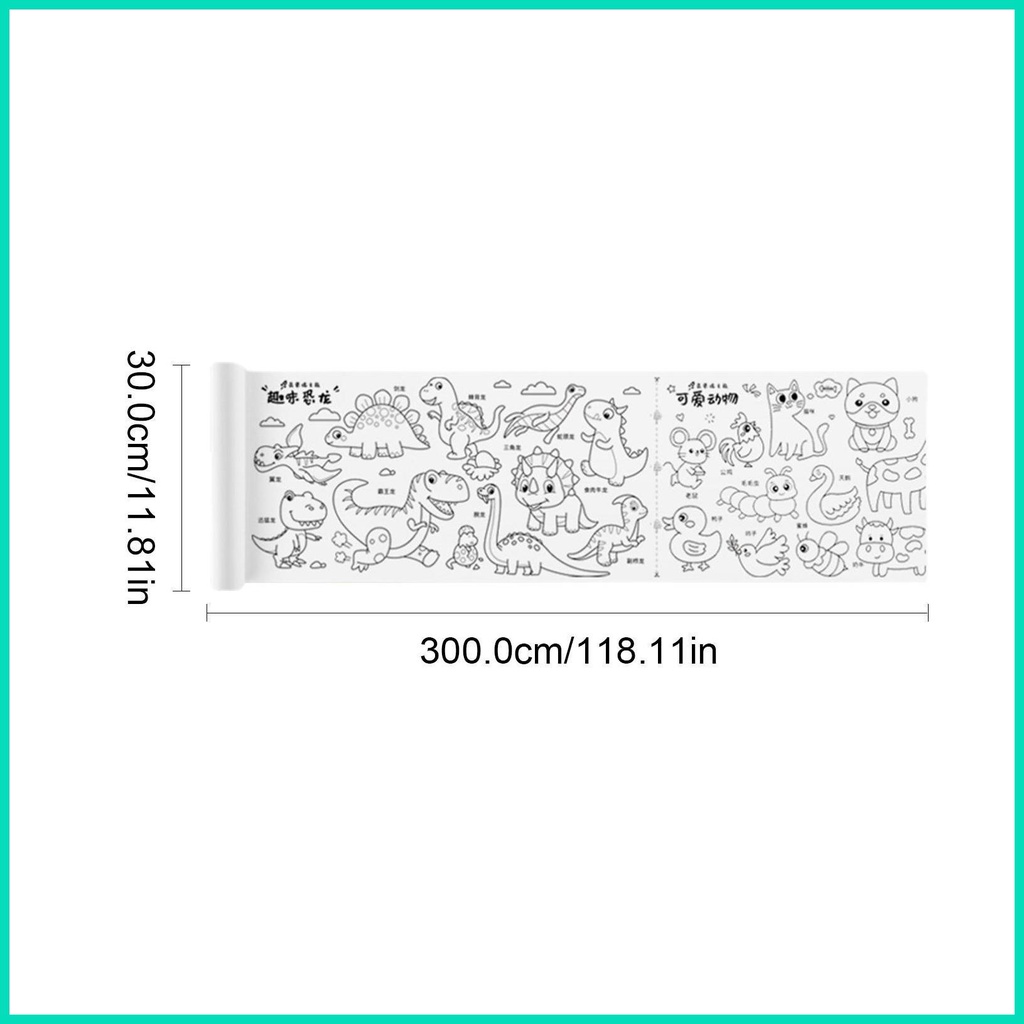 Cuộn Giấy Tô Màu Nước 3 Mức Độ Dán Tường Cho Bé