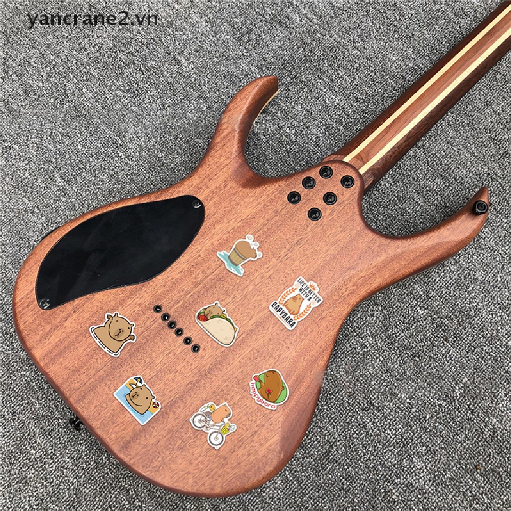 Bộ 50 Miếng Dán Capybara Dễ Thương Dùng Trang Trí Laptop / Guitar / Sổ Tay