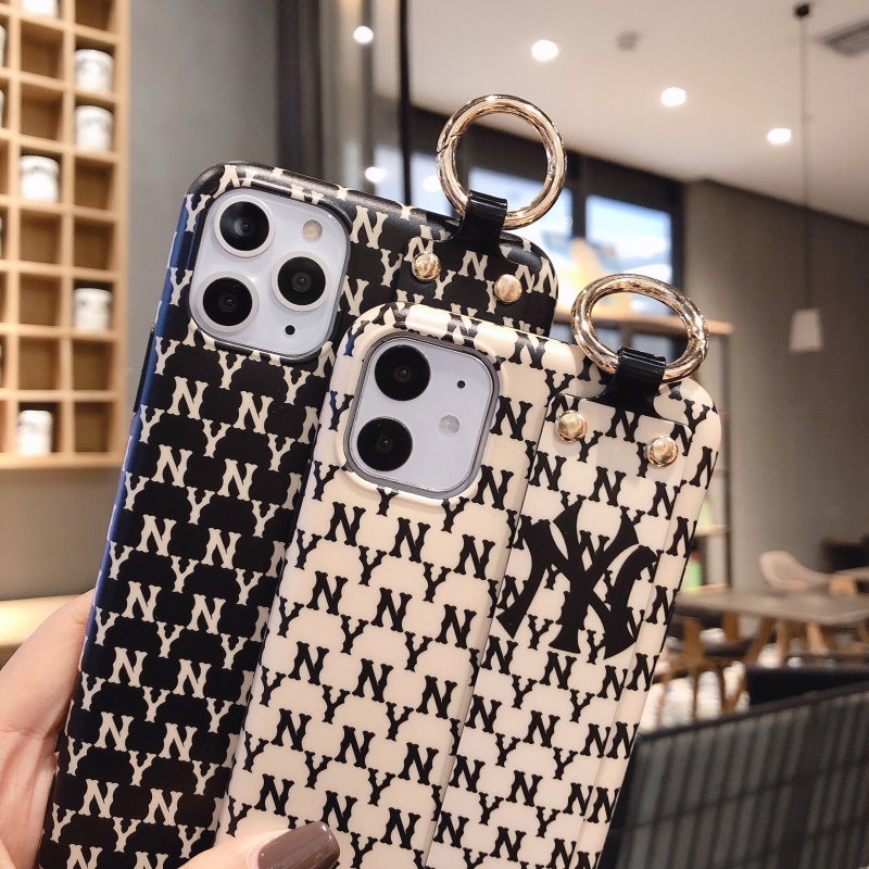 Ốp Điện Thoại Silicon Mềm Bóng Có Dây Đeo Cổ Tay Thời Trang Cho iPhone 14 Pro Max 13 12 11 Pro Max