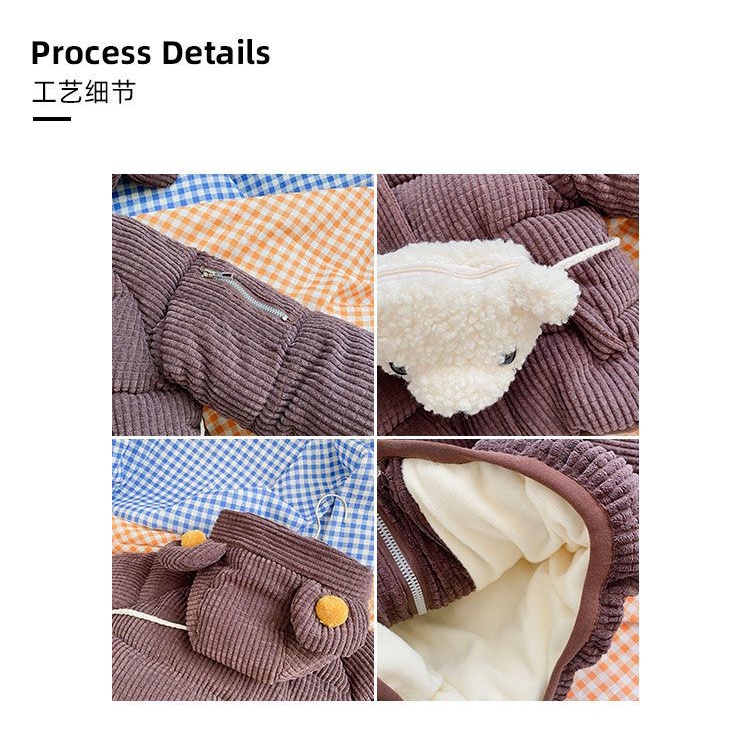 Áo Khoác Đệm Cotton Lót Nhung Dày Dặn Phong Cách Hàn Quốc Thời Trang 2022 Mới Cho Bé Trai Và Bé Gái