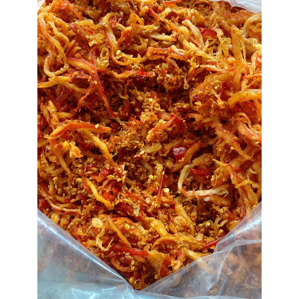 1kg MỰC XÉ SỢI SỐT BƠ TỎI - món ngon siêu HOT HIT