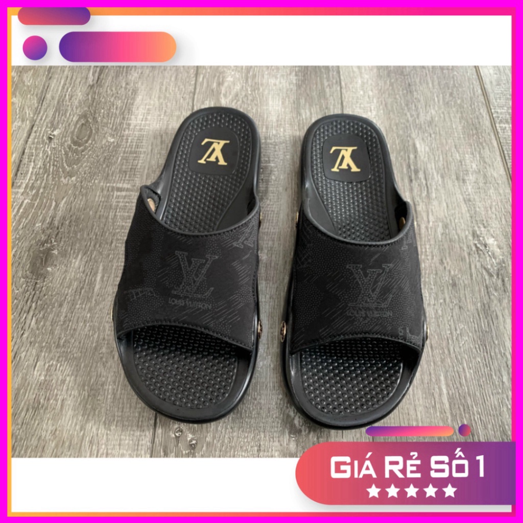 Dép LV quai ngang sục cao cấp - Dép Lê LV Cao Cấp Rẻ Nhất Shopeee Xmenshop