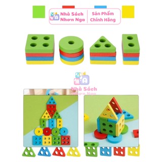 Đồ Chơi Thả 4 Cọc Gỗ Dạng Dài
