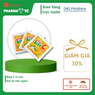 Bipp C vị cam, viên ngậm bổ sung vitamin C, tăng sức đề kháng, gói 10 viên ngậm - PharmaOTC
