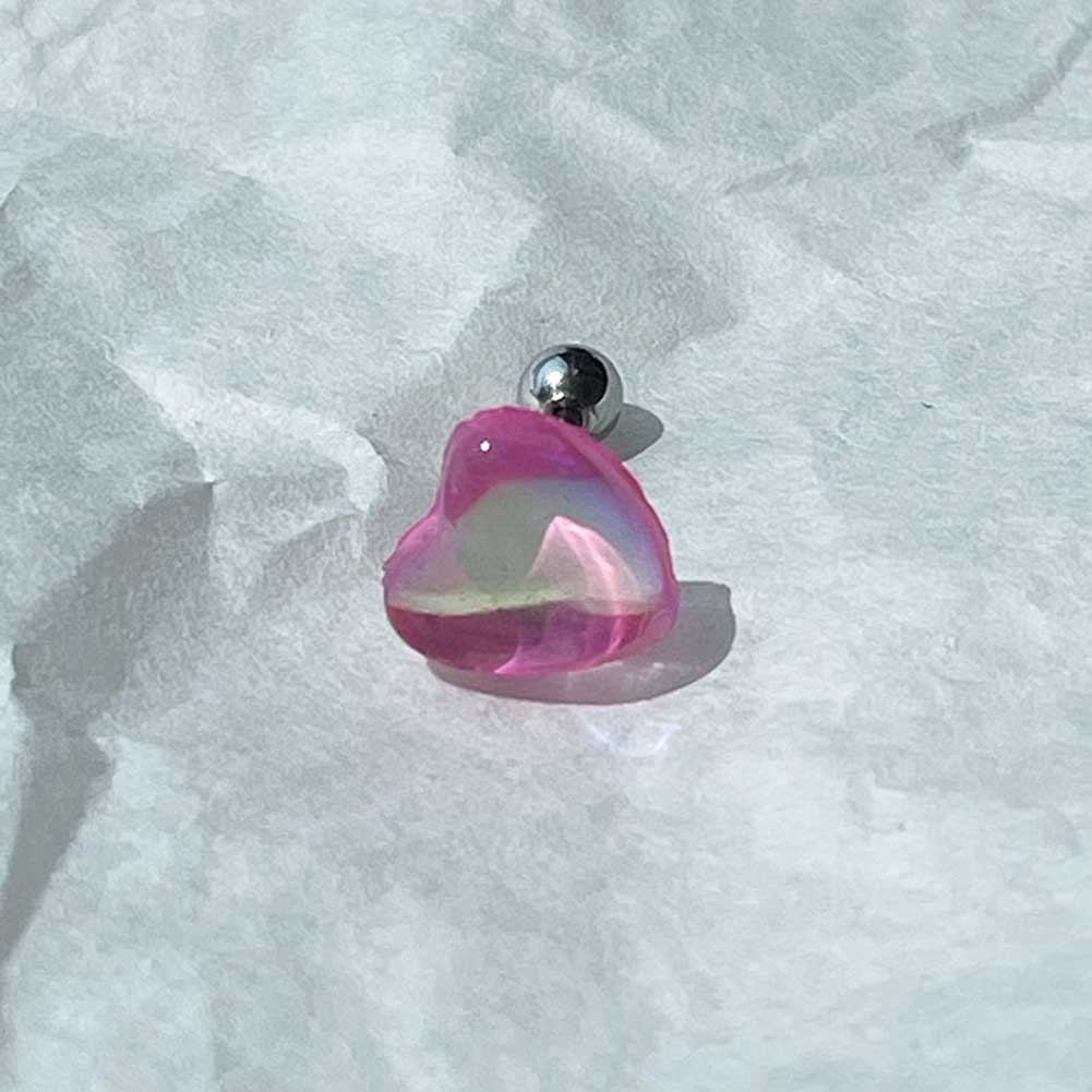Khuyên Tai Thép Titan Đính Đá Zircon Nhiều Màu Sắc Tinh Tế Thời Trang Cho Nữ