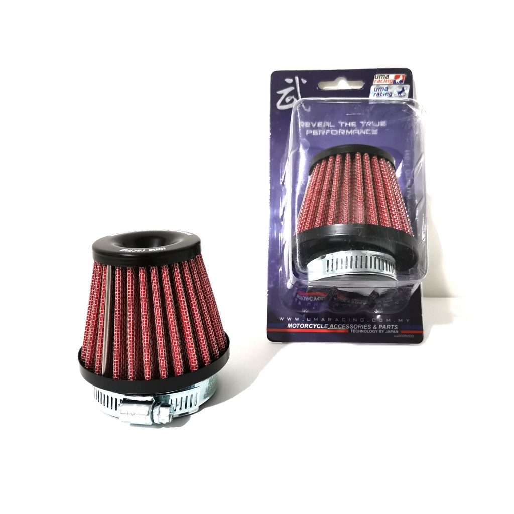 Lọc gió trụ bánh ú Uma Racing size 35, 38 và 48 chính hãng cho xe zin, pô e