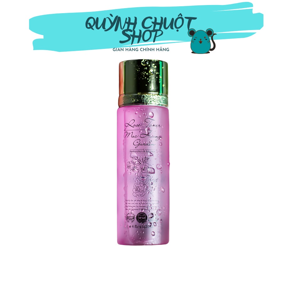 Toner Hoa Hồng Mộc Hương Garden Thanh Mộc Hương Không Cồn, Rose Toner Dưỡng Ẩm, Làm Sạch Sâu, Se Khít Chân Lông