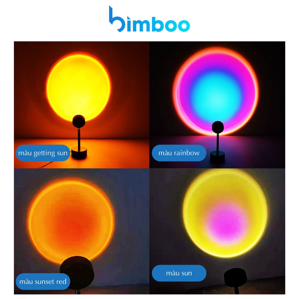 Đèn Hoàng Hôn BimBoo 4 Màu Led Trang Trí Phòng Ngủ