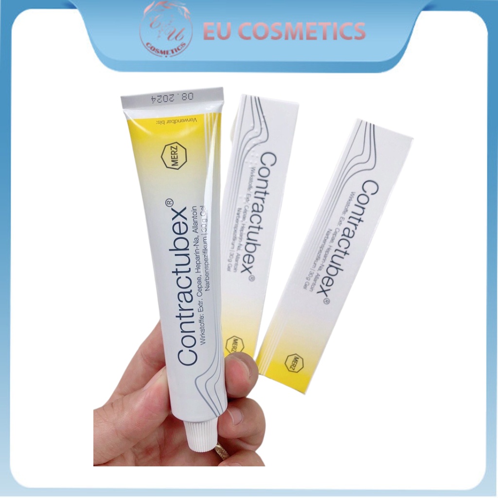 kem liền mờ sẹo contractubex 30g nội địa Đức gel bôi giúp làm mờ các loại sẹo lồi, sẹo lõm, sẹo rỗ, sẹo thâm, rạn da