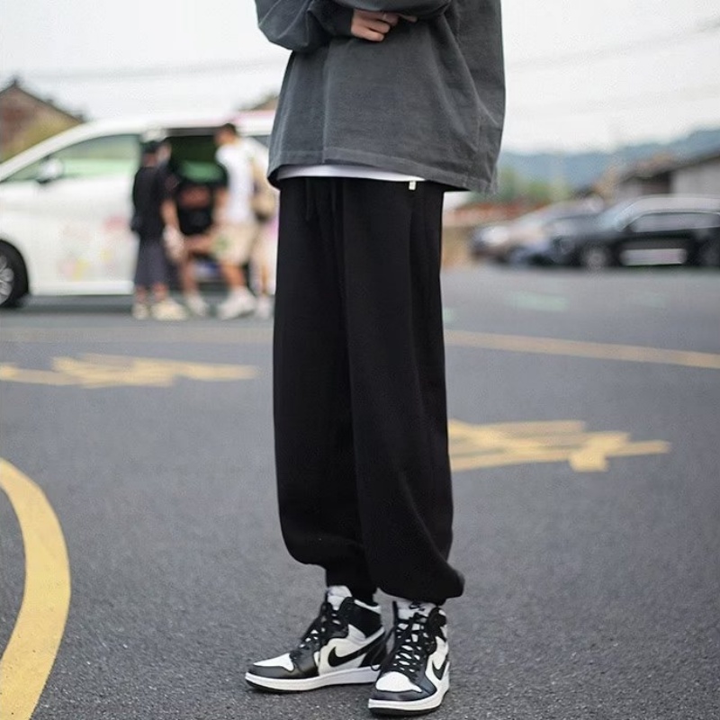 Quần Thể Thao Plus Dày Co Giãn Phong Cách hip hop Đường Phố Hàn Quốc Cho Nam Nữ