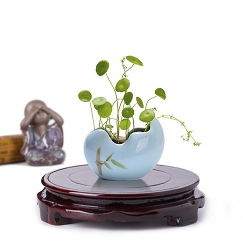 Đế Gỗ Xoay Tròn Trang Trí Bể Cá
