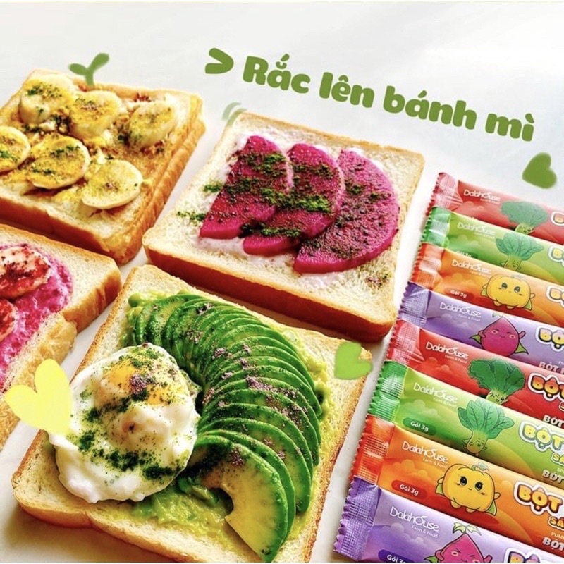 Bột rau củ Dalahouse cho bé ăn dặm vị cải xoăn, bó xôi, chùm ngây, bí đỏ, măng tây, khoai lang, đậu hà lan