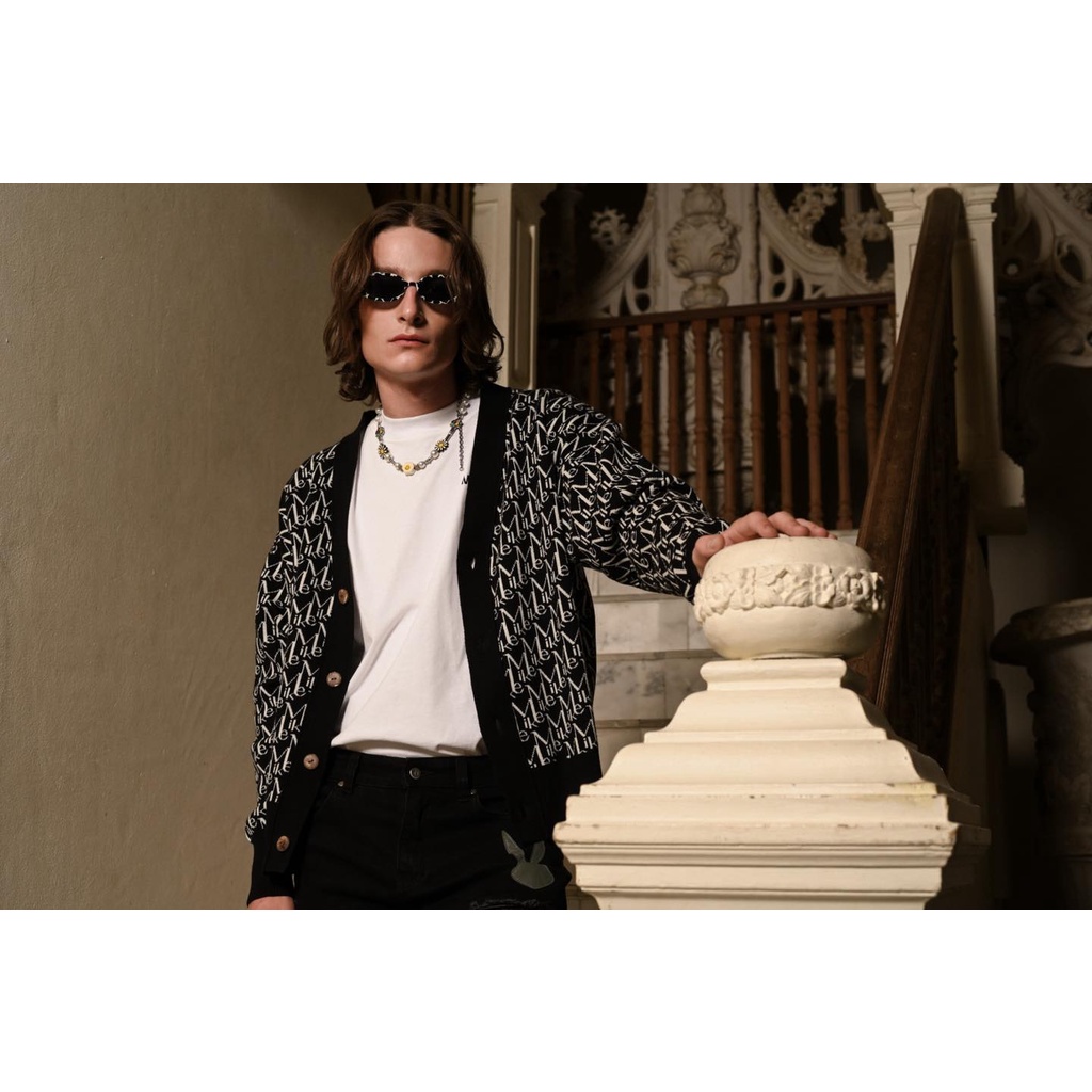 Áo khoác len unisex MIKENCO Monogram cardigan