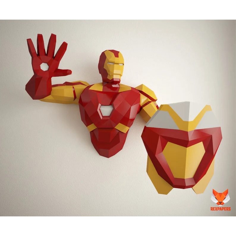 Mô hình người sắt IronMan | Papercraft DIY | Mô hình giấy decor