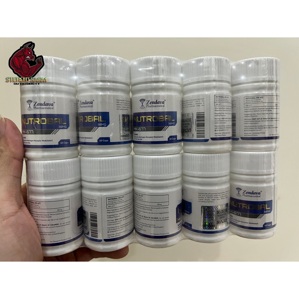 ⚡️TĂNG HẤP THU⚡️ MK677 30mg  - Chính Hãng ZENDAVA Lọ 60 Viên