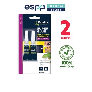 Vỉ 2 tuýp Keo đa năng Super Glue (2IN1) dạng gel lỏng - BOSTIK