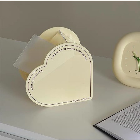 [Hàng Sẵn] Hộp Đựng Khăn Giấy Acrylic Hình Trái Tim Cao Cấp Hiện Đại Đơn Giản Trang Trí Nhà Phong Cách Bắc Âu【Tennessee052】