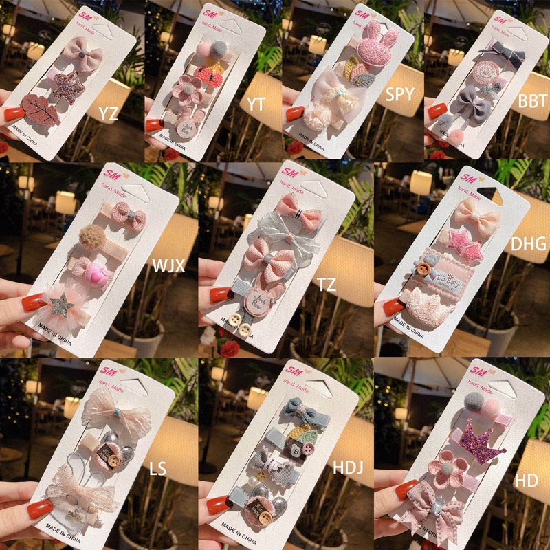 Kẹp Tóc Nơ Họa Tiết Hoạt Hình Phong Cách Công Chúa Cho Bé Gái