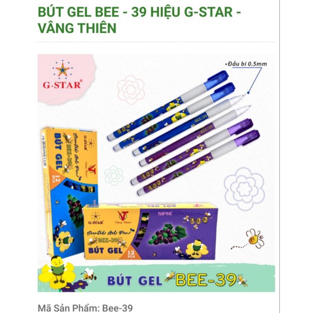 Bút Gel Mực Tím Bee-39 Gstar