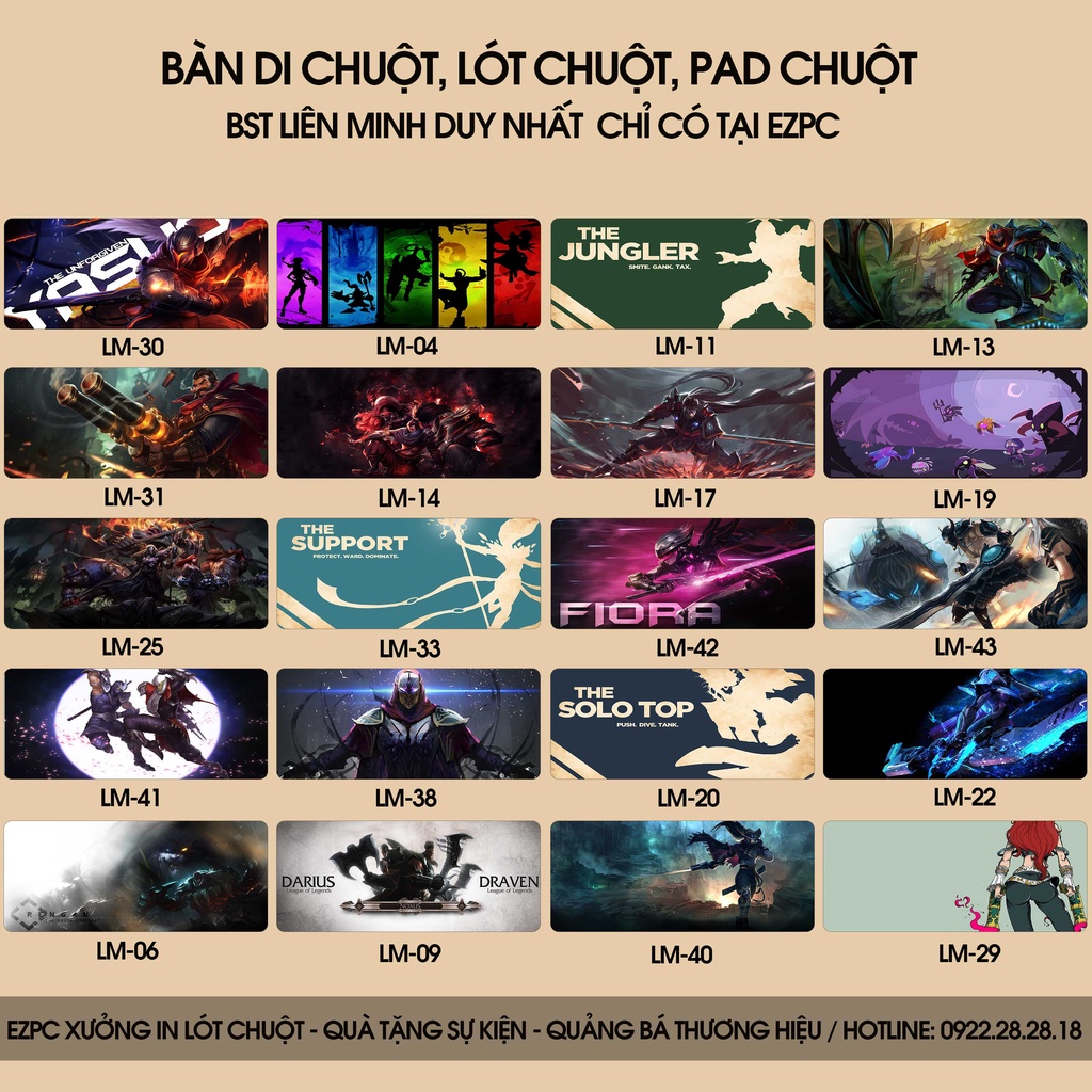 Miếng Lót Chuột, Pad Chuột Cỡ Lớn Chống Nước, Bàn Di Chuột Có Hình Anime Của EZPC Ver 2.0