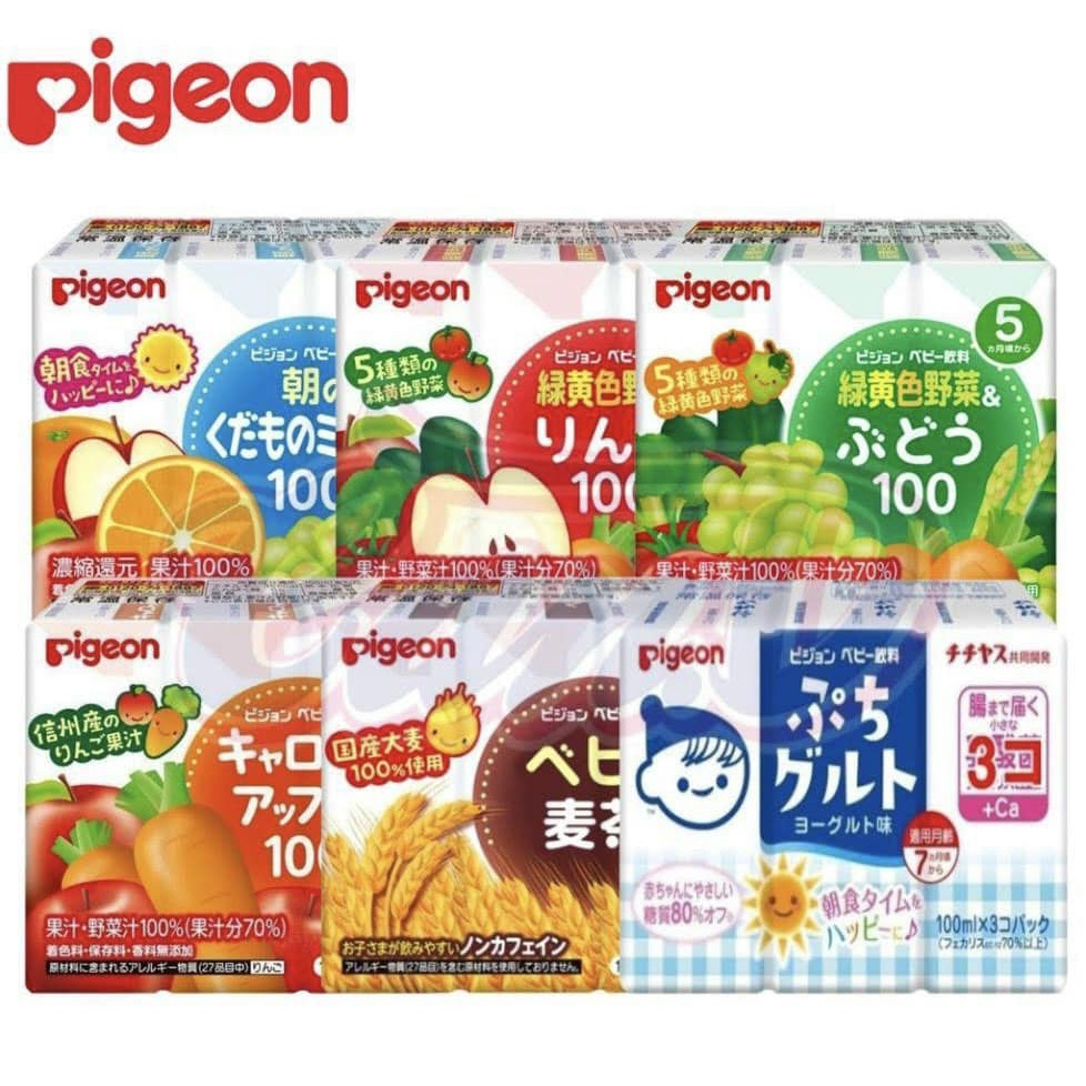 Nước Ép Trái Cây Vị Hoa Quả Pigeon Cho Bé Lốc 3 Hộp