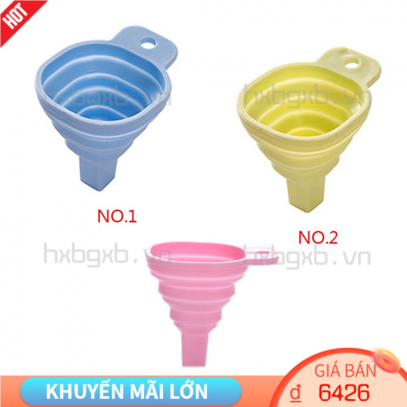 Phễu rót nước sốt đậu nành mini bằng nhựa TPR gấp gọn tiện lợi
