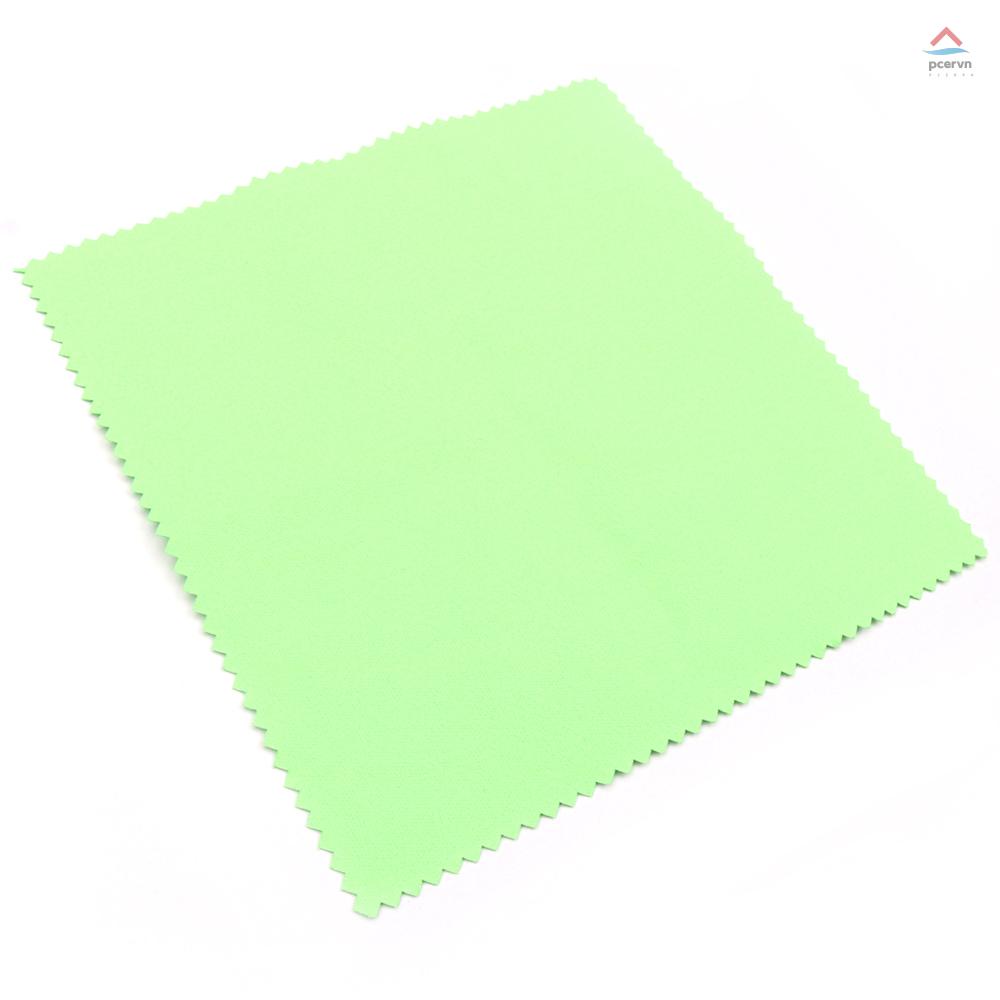 Khăn Lau Đánh Bóng Bằng Sợi Micro Hai Mặt Kích Thước 15cm * 15cm Màu Xanh Lá Cây Chuyên Dụng Cho Đàn Guitar Bass Violin