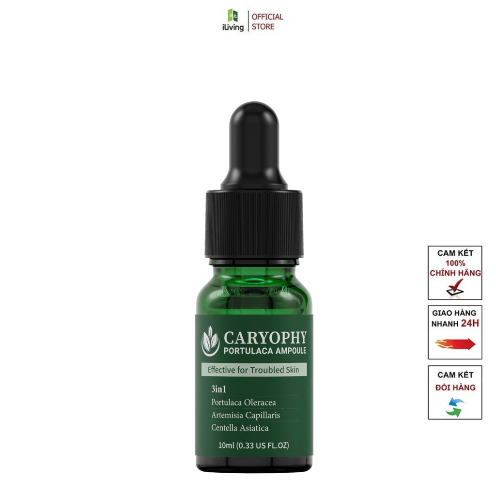 Serum giảm mụn mờ thâm se khít lỗ chân lông Caryophy 10ml ILIVING-CARSR10